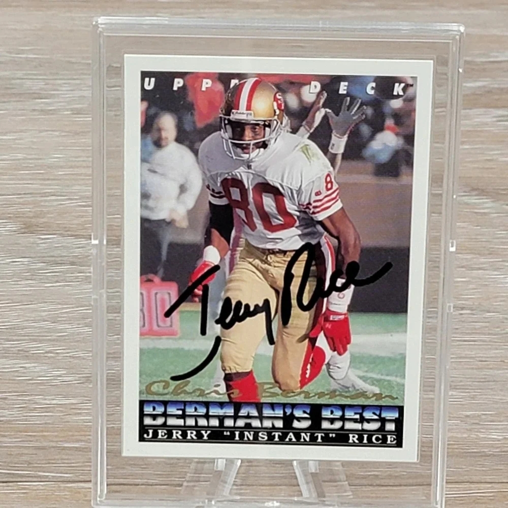1993 Upper Deck Jerry Rice Autograph Berman's Best #433 San Francisco 49ers NFL